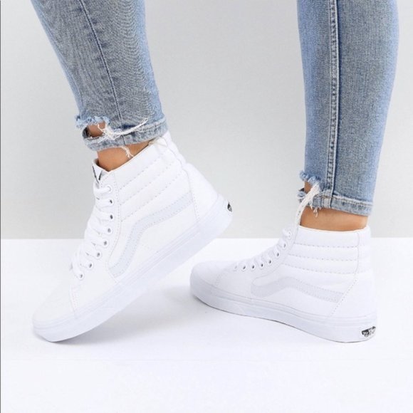 vans sk8 hi white womens
